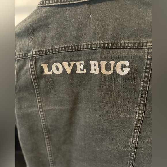 LOVEBUG Crop Distressed Jean Jacket EUC - Picture 3 of 6